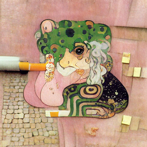 AI Toad 6741 Gustav Klimt style